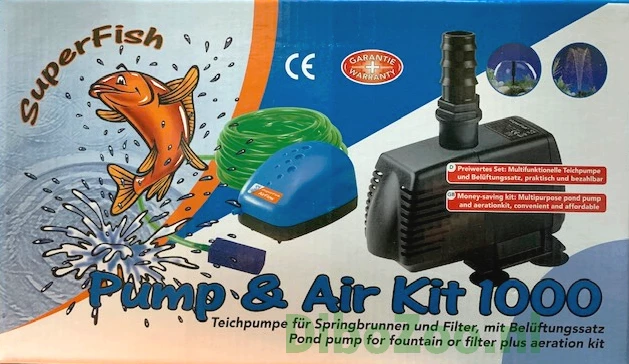 SuperFish Vijverpomp Pond-Flow 1000 + Luchtpomp 1 SuperFish Vijverpomp Pond-Flow 1000 + Luchtpomp
