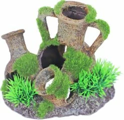 De Boon Ornament Amphoras Met Gras En Mos