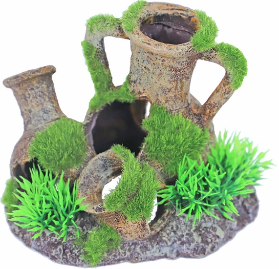 De Boon Ornament Amphoras Met Gras En Mos 1 De Boon Ornament Amphoras Met Gras En Mos