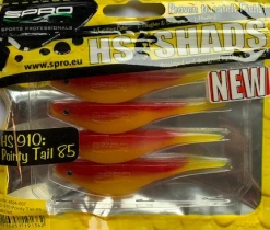 Spro HS 910 Shad Pointy Tail 85 Yelluw Red