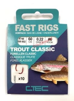 Spro C-Tec Forel Fast Rig Trout Onderlijn Met Haak 100 Cm