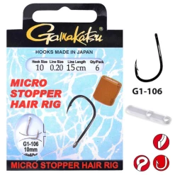 Gamakatsu Onderlijn 15 Cm Micro Stopper Hair Rig